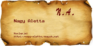 Nagy Aletta névjegykártya